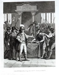 Oliver Cromwell (1599-1658) Disolviendo el Parlamento Largo en 1653